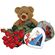 red roses with chocolates and teddy. Sydney